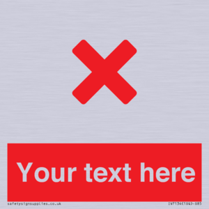 Custom red background, red cross sign